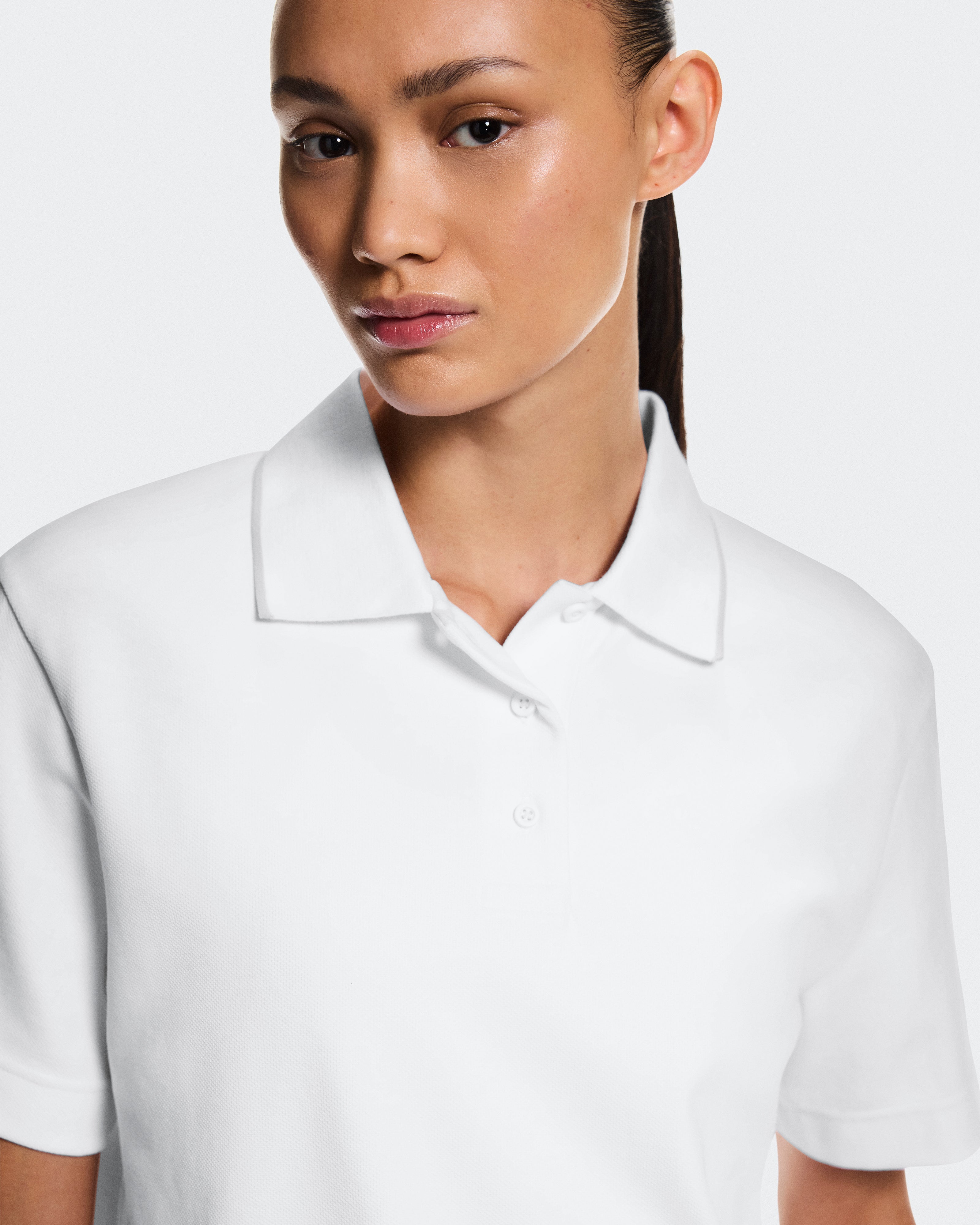 On Courtside Polo White | Sand (Women'S)