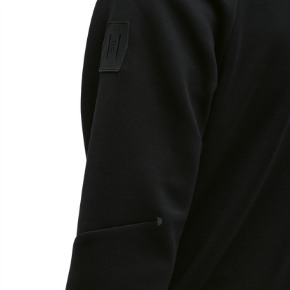 On Zipped Hoodie Black