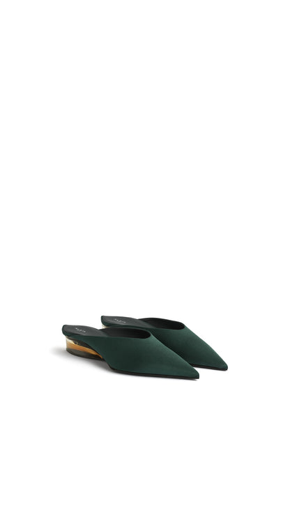 Alaïa Invisible Mules In Satin