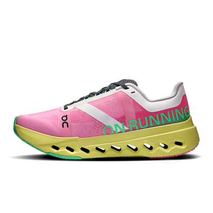 on running cloudsurfer next pink limelight (women's)