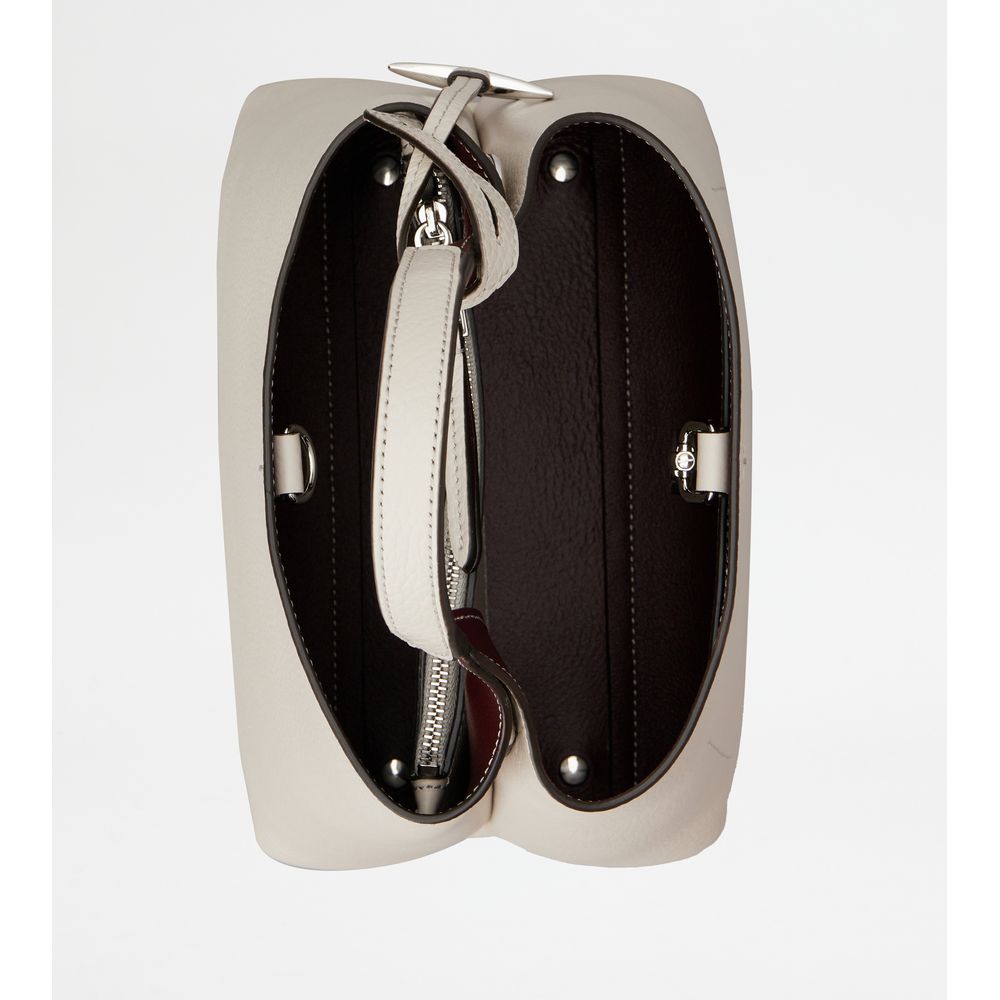 Tods Bag In Leather Mini Grey