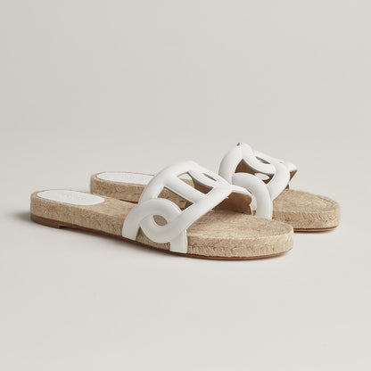  Hermes Famosa Espadrille Blanc
