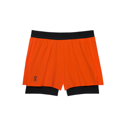 On 3" Performance 2/1 Shorts Flame | Black (Women'S)