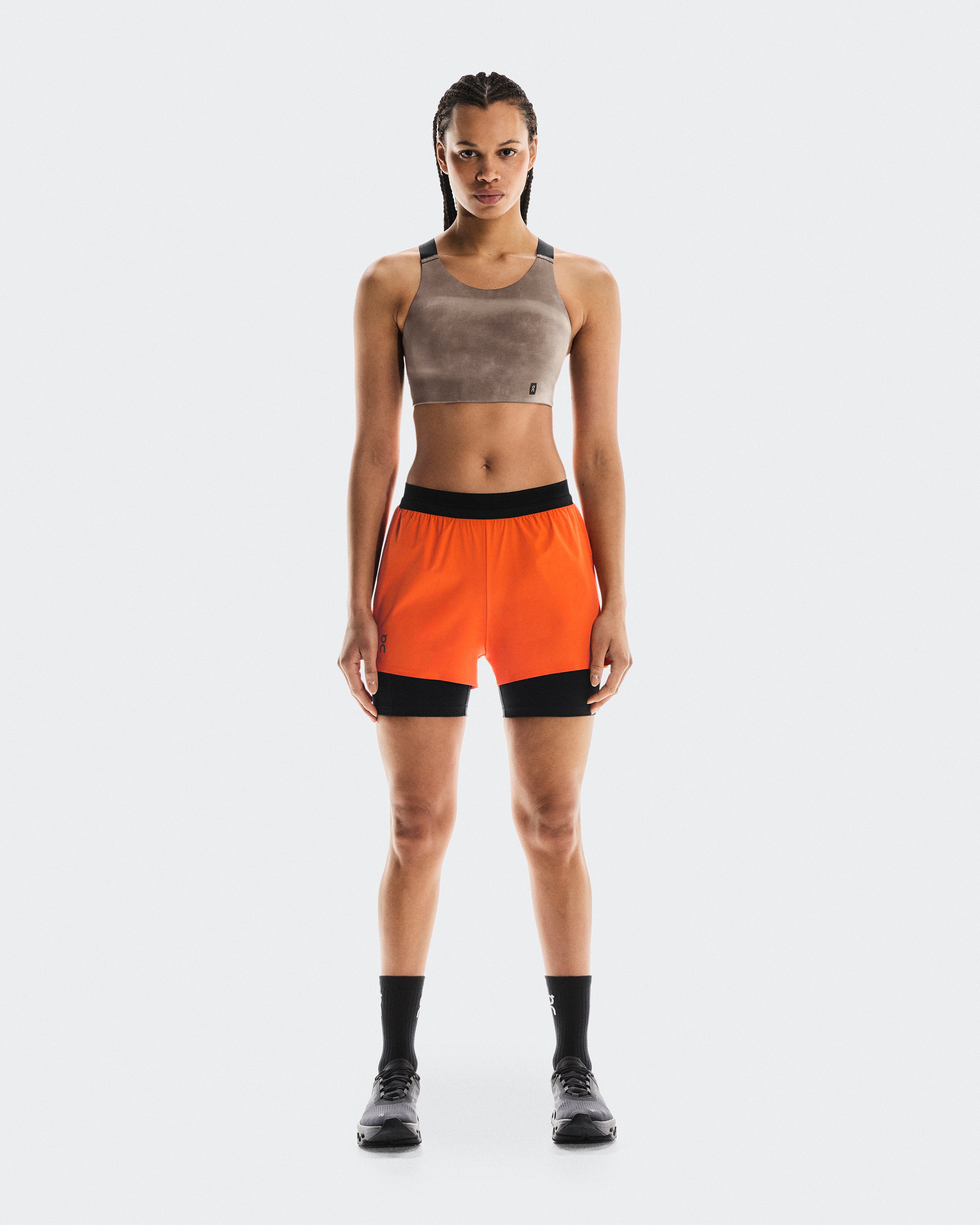 On Performance Bra AOP Cinder | Black (Women's)