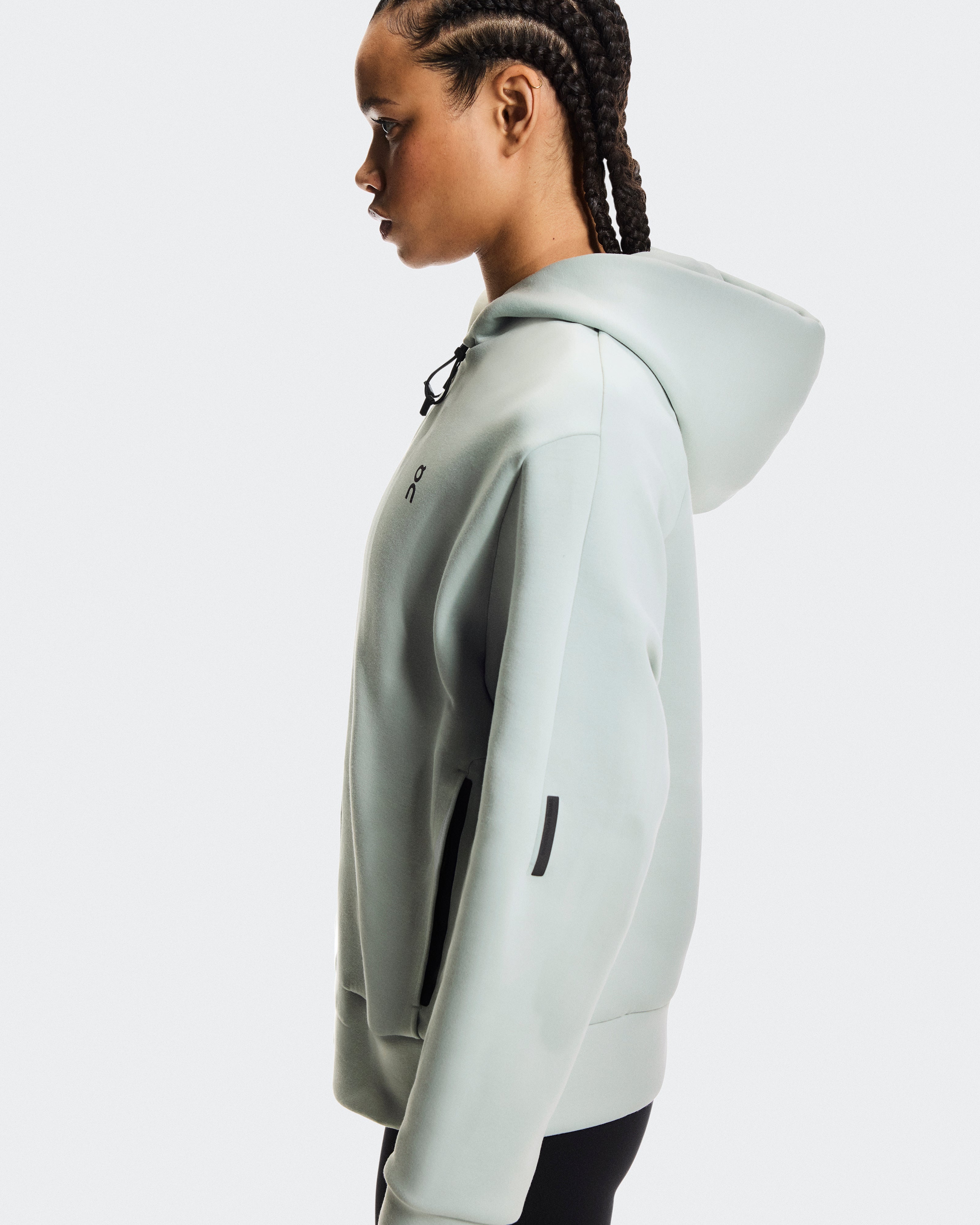 On Focus Tech Zip Hoodie Mineral (Women'S)