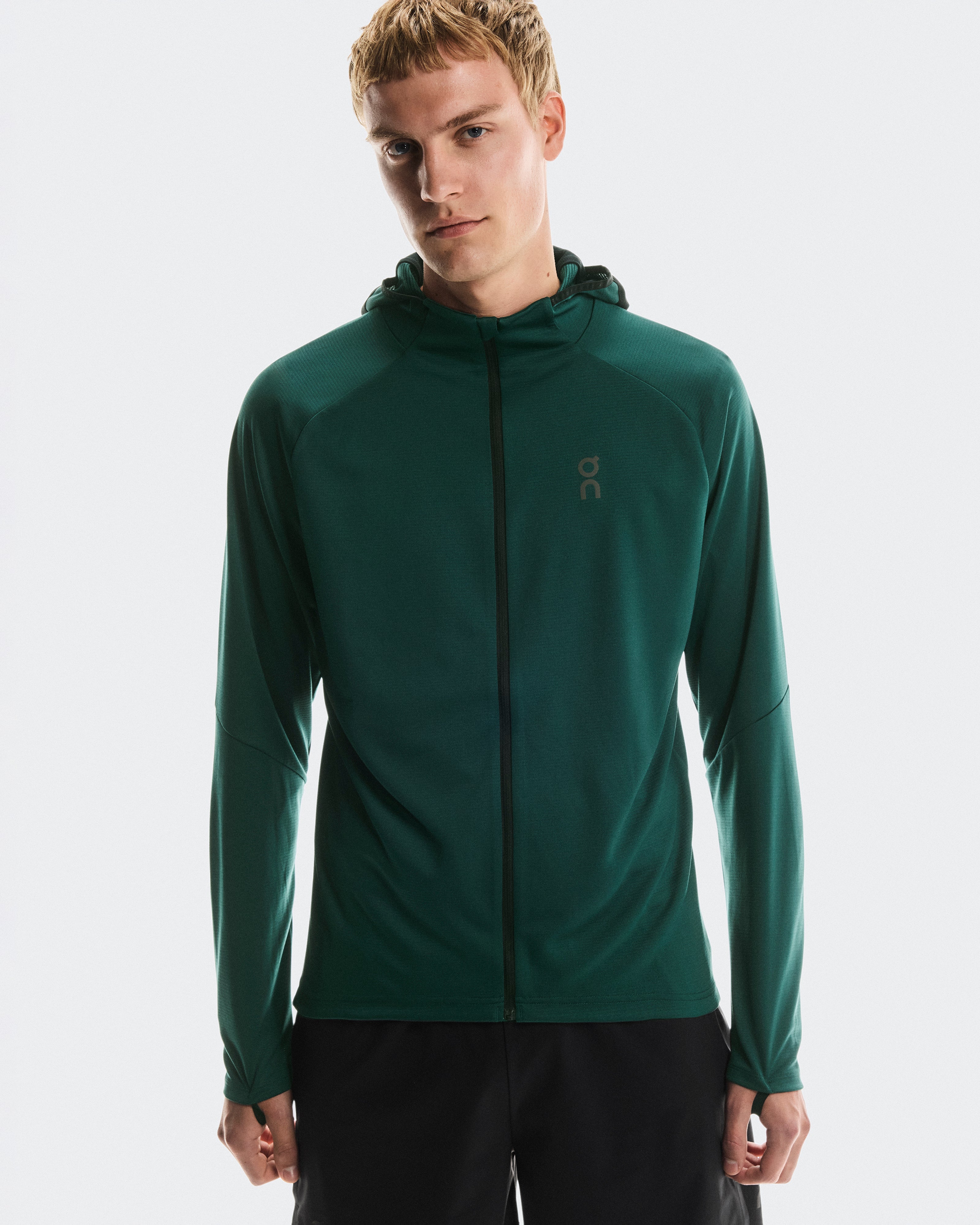 On Climate Zip Hoodie Spirulina