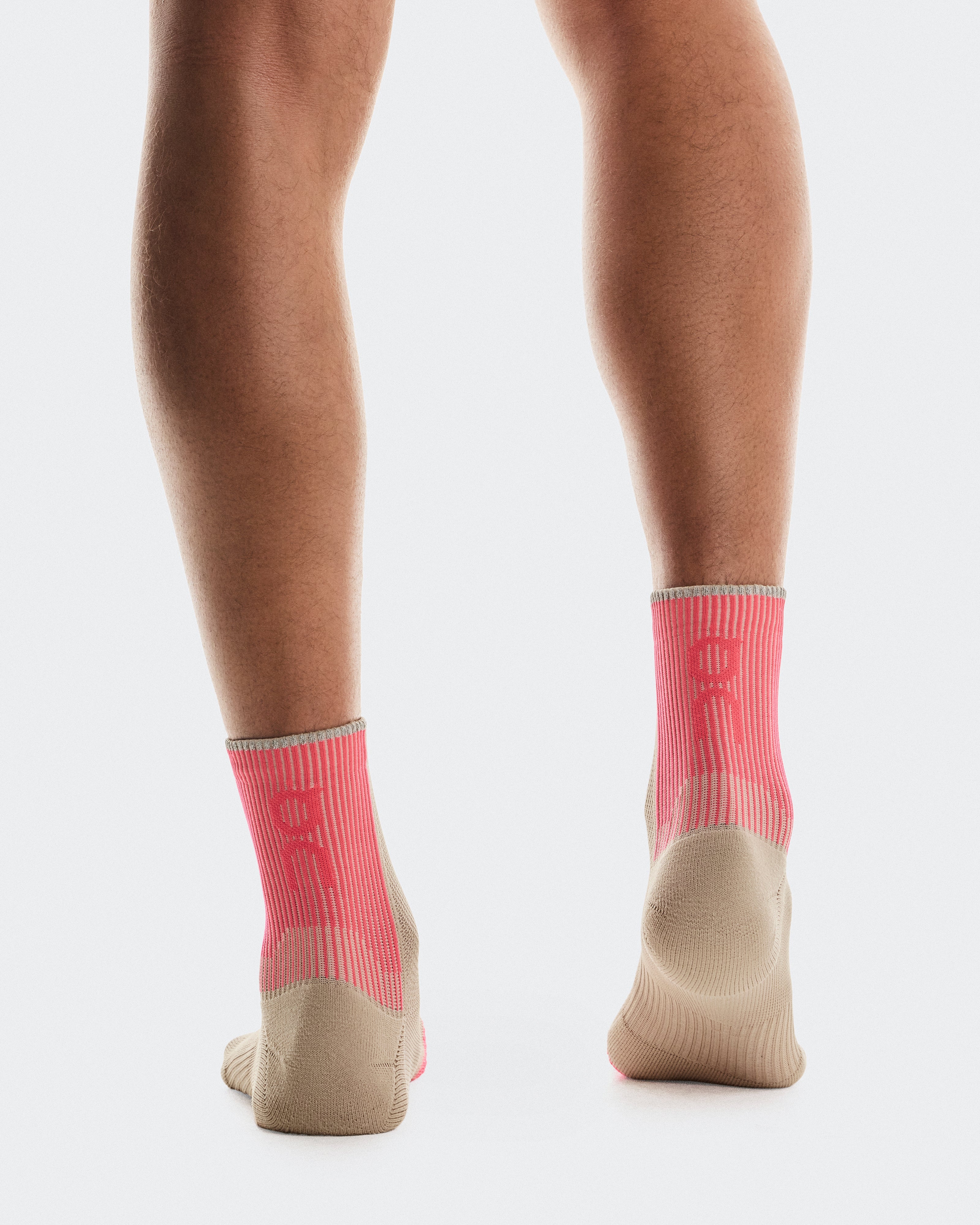 On Performance Run Sock Mid Desert | Pink