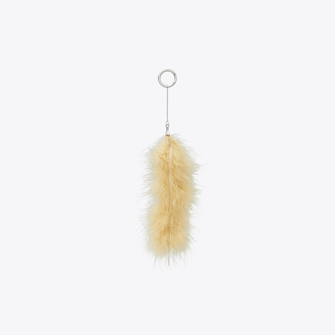 Tory Burch Feather Bag Charm Praline