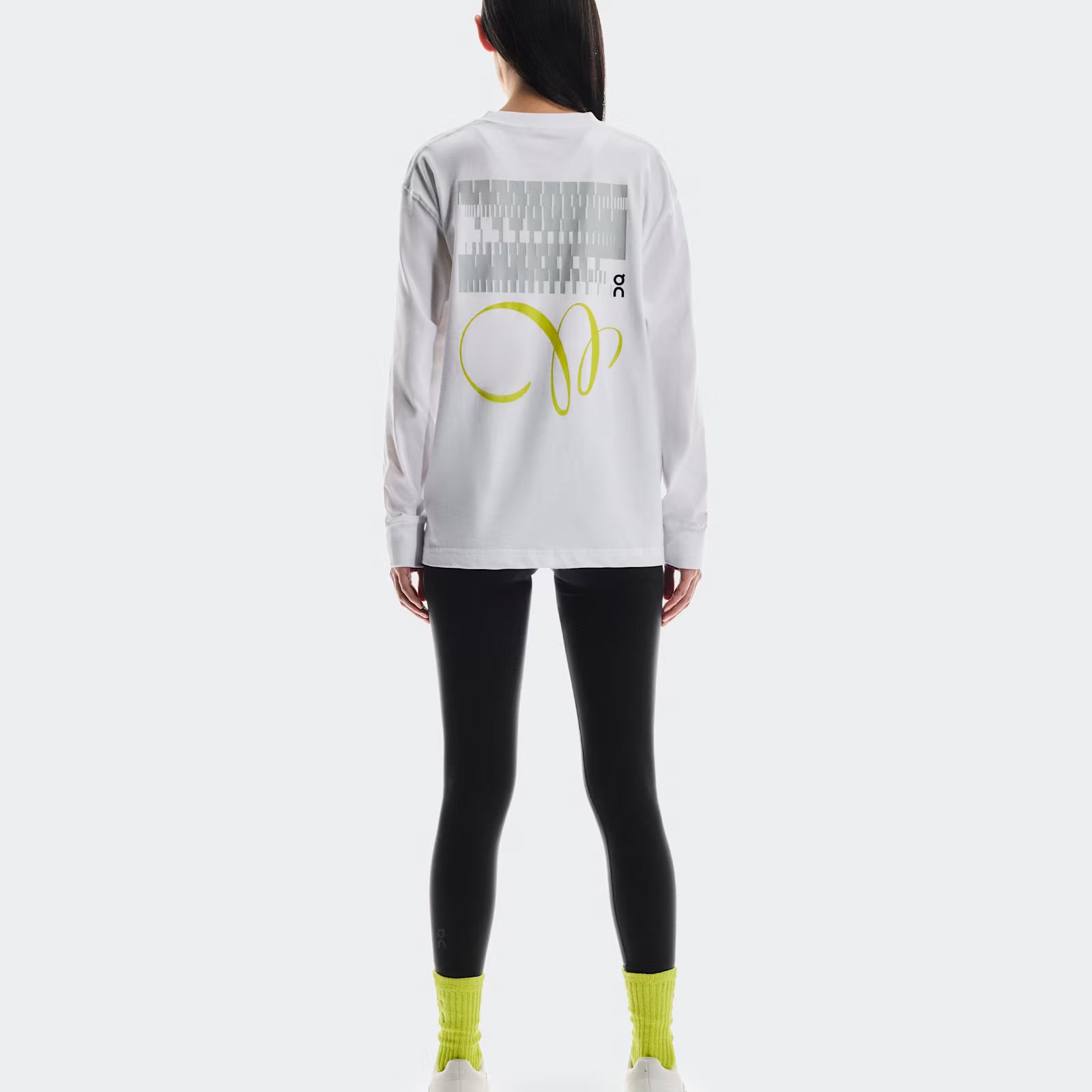 On Club Long-T Graphic White (Women'S)