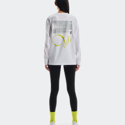 On Club Long-T Graphic White (Women'S)