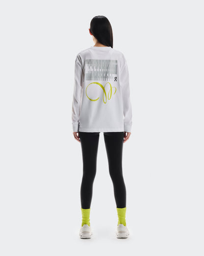 On Club Long-T Graphic White (Women'S)