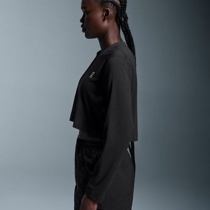 On Train Long-T Crop Black (Women'S)