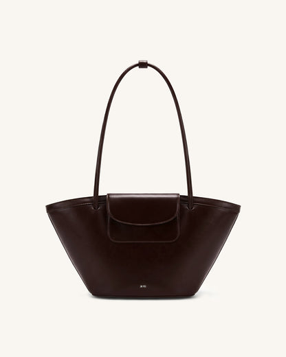 Jw Pei Corinne Pocket Tote Bag Dark Brown