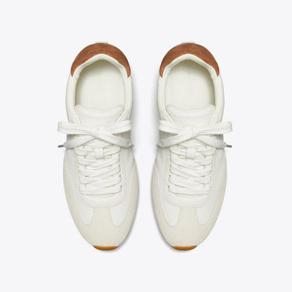 Tory Burch Field Sneaker BLANC / WHITE MOCHA / GINGERBREAD BROWN