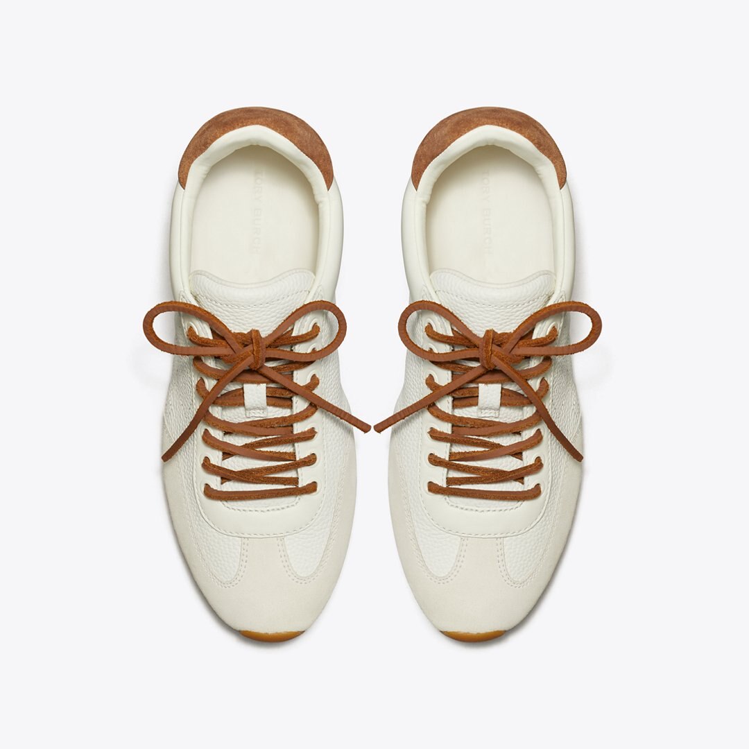 Tory Burch Field Sneaker BLANC / WHITE MOCHA / GINGERBREAD BROWN