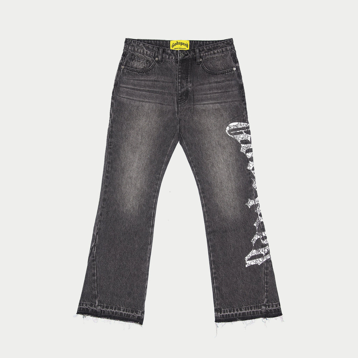 Godspeed Og Logo Flared Denim (Grey Wash)