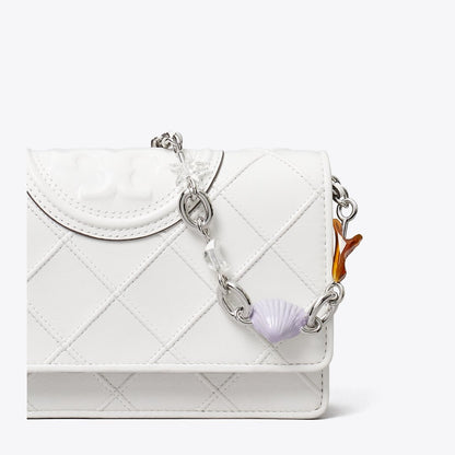 Tory Burch Fleming Charm Chain Crossbody Cirrus Cloud