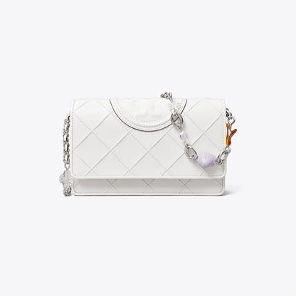 Tory Burch Fleming Charm Chain Crossbody Cirrus Cloud