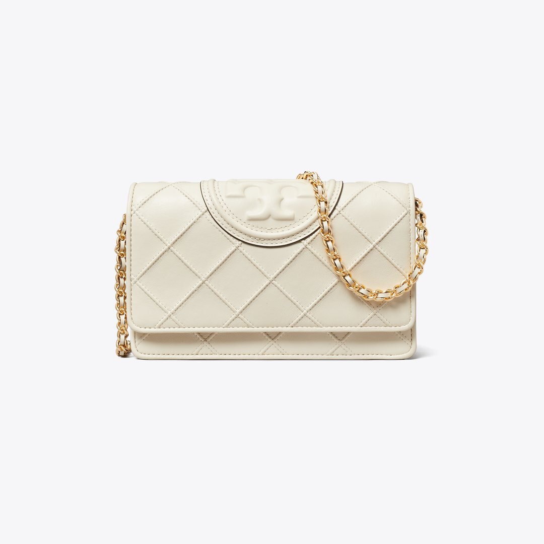 Tory Burch Fleming Crossbody Light Cream