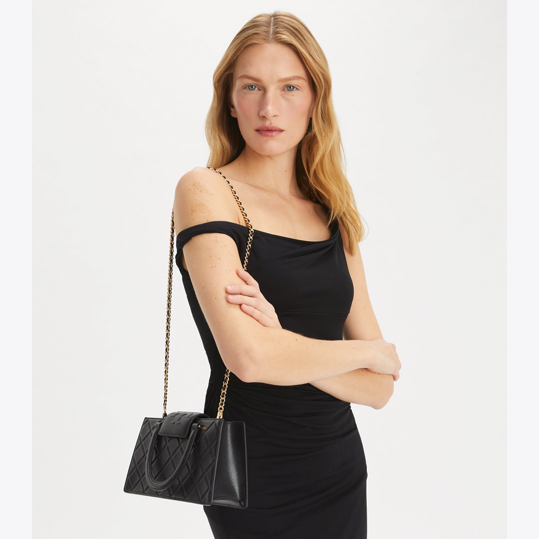 Tory Burch Fleming East-West Tote Black