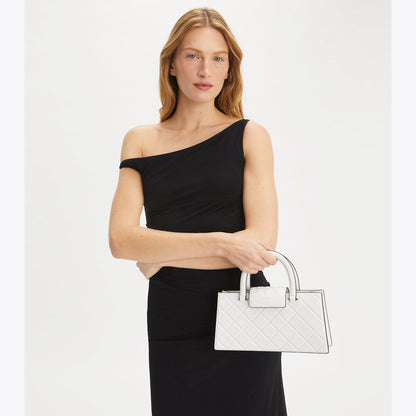 Tory Burch Fleming East-West Tote Blanc