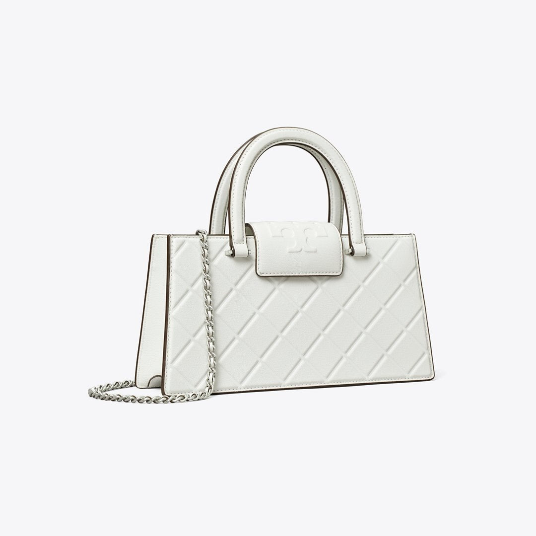 Tory Burch Fleming East-West Tote Blanc