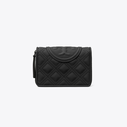 Tory Burch Fleming Matte Bi-Fold Wallet Black