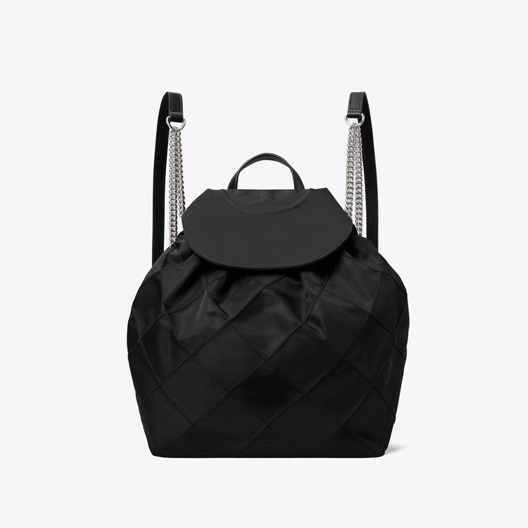 Tory Burch Fleming Nylon Backpack Black