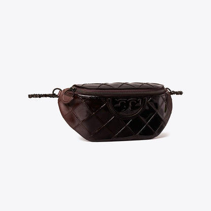 Tory Burch Fleming Patent Belt Bag Deep Burgundy