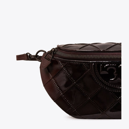 Tory Burch Fleming Patent Belt Bag Deep Burgundy