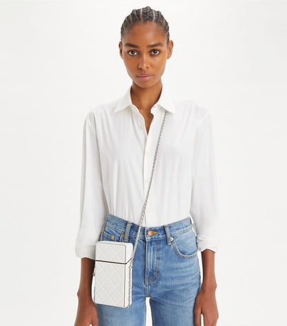 Fleming Phone Crossbody Blanc Blanc