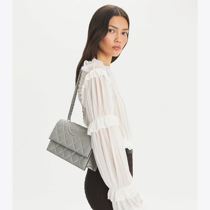 Tory Burch Fleming Shoulder Bag Gray