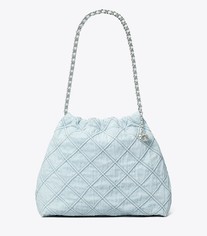 Fleming Soft Denim Hobo Bag Seltzer Seltzer