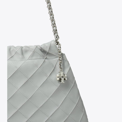 Tory Burch Fleming Soft Hobo Bag Gray