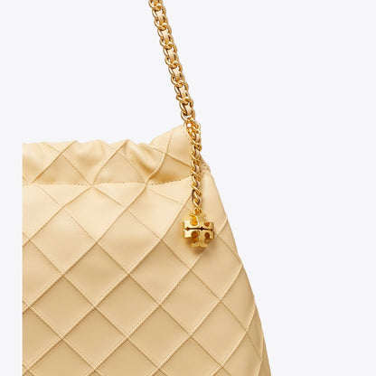 Tory Burch Fleming Soft Hobo Bag Vanilla Soft Serve