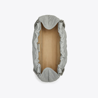 Tory Burch Fleming Soft Hobo Bag Gray