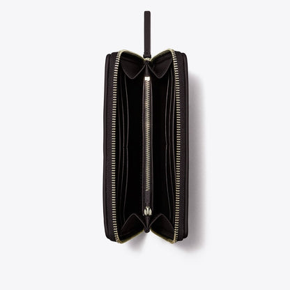 Tory Burch Fleming Soft Matte Zip Continental Wallet Black