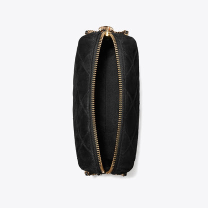 Tory Burch Fleming Soft Suede Crossbody Bag Black