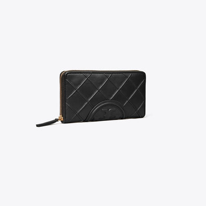 Tory Burch Fleming Soft Zip Continental Wallet Black