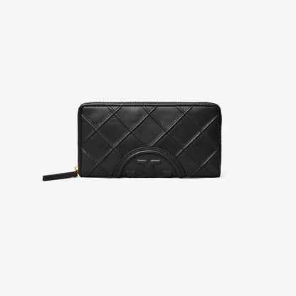 Tory Burch Fleming Soft Zip Continental Wallet Black