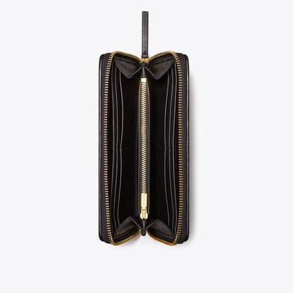 Tory Burch Fleming Soft Zip Continental Wallet Black