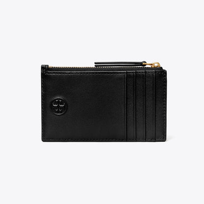 Tory Burch Fleming Zip Card Case Black