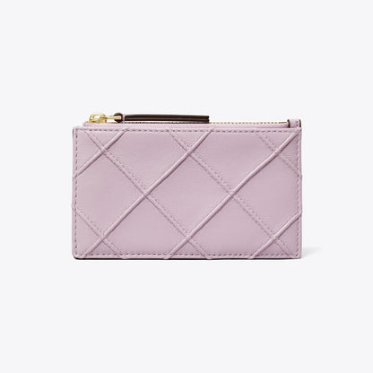 Tory Burch Fleming Zip Card Case Pale Purple