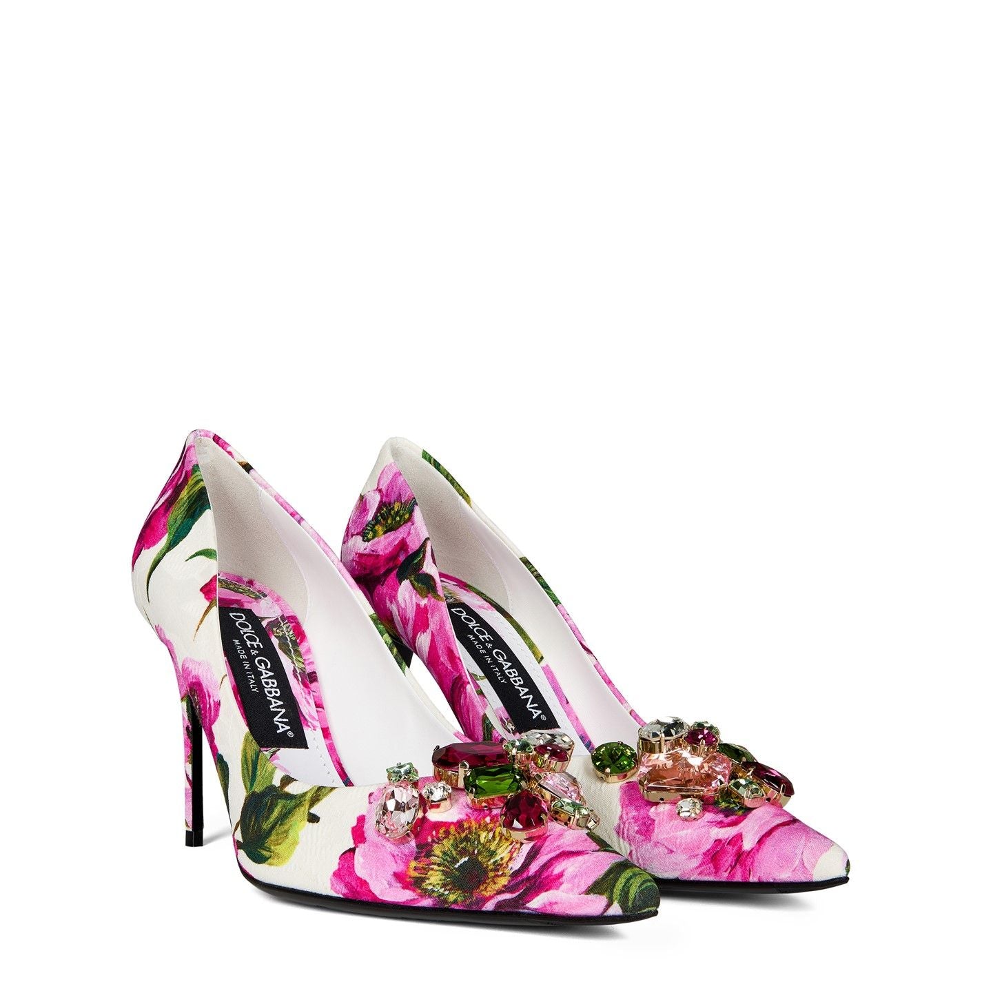  Floral Stiletto Heels Peonie Fuxia