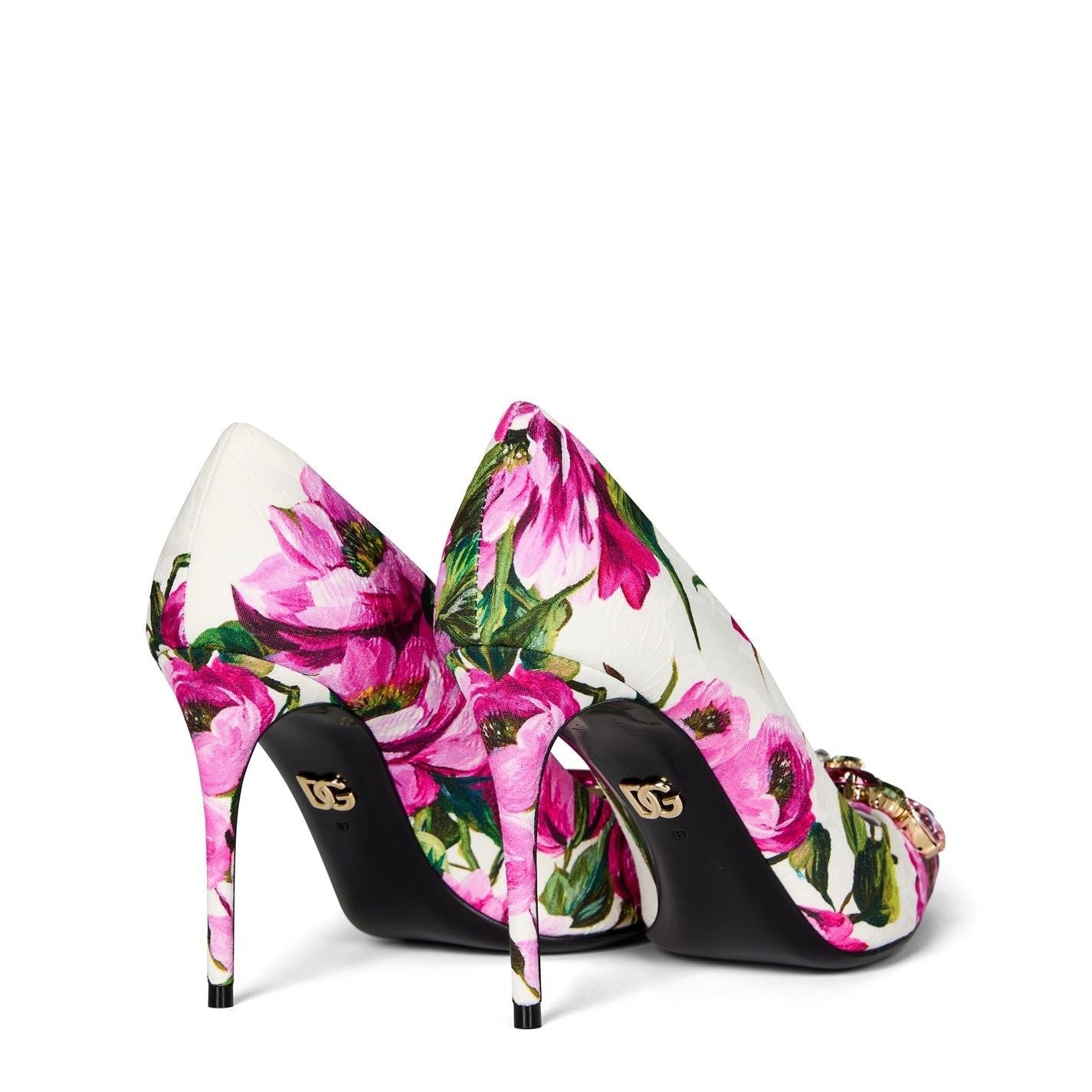  Floral Stiletto Heels Peonie Fuxia