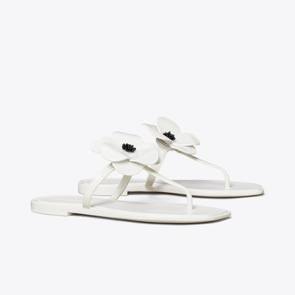 Tory Burch Flower Jelly Sandal OFF WHITE