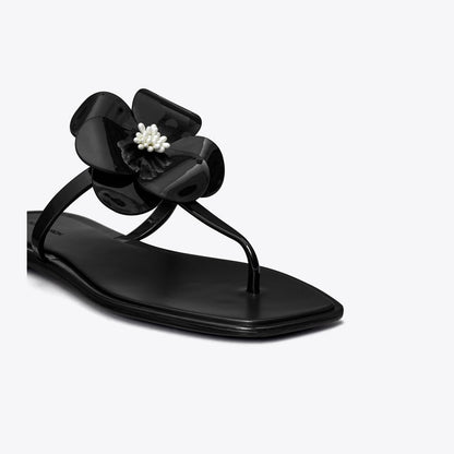 Tory Burch Flower Jelly Sandal PERFECT BLACK