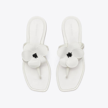 Tory Burch Flower Jelly Sandal OFF WHITE