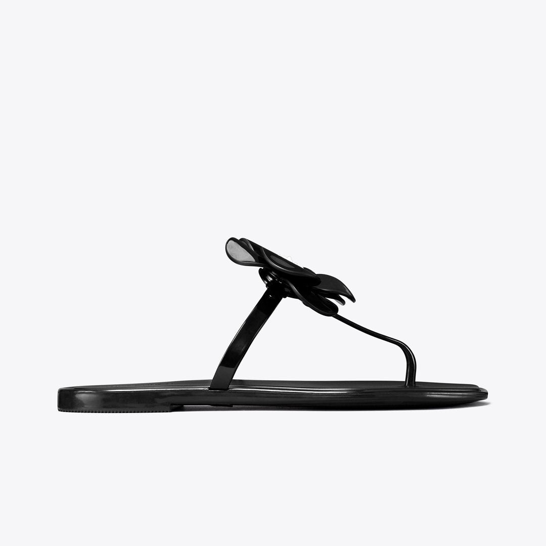 Tory Burch Flower Jelly Sandal PERFECT BLACK