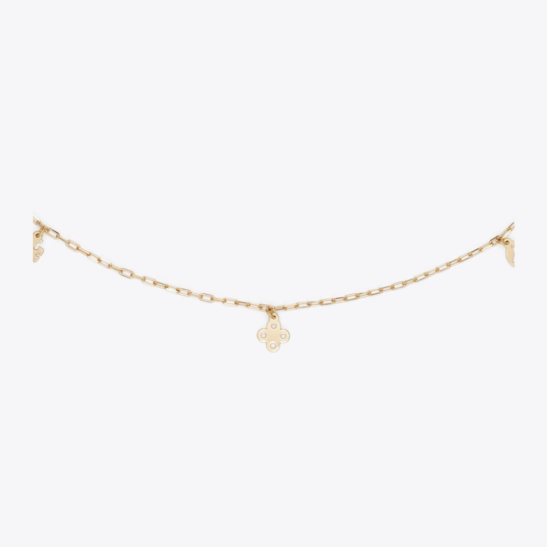 Tory Burch Forget Me Not Charm Necklace Tory Gold